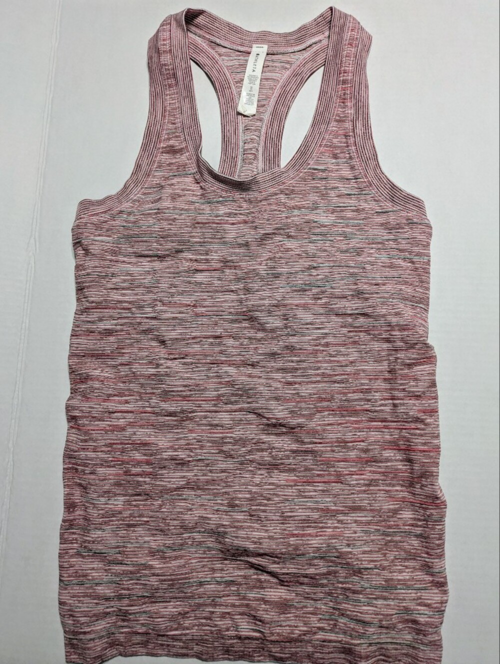 Athleta Pink Marled Momentum Racerback Tank Top -seamless